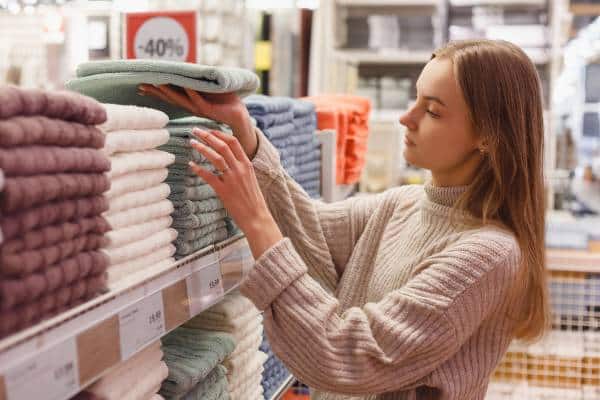 serviettes de bain en coton