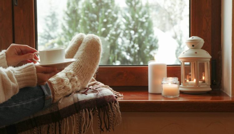 déco d'hiver avec des bougies